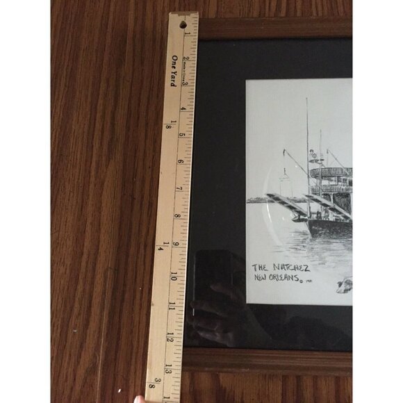 Brent McCarthy Signed Framed Lithograph on paper New Orleans The Natchez ‘81 - Picture 10 of 12